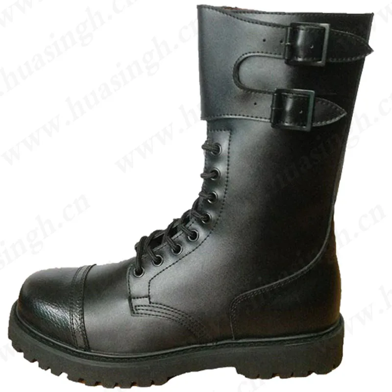 Zh,french Ranger Two Buckles Combat Boots 10 Inch Leather