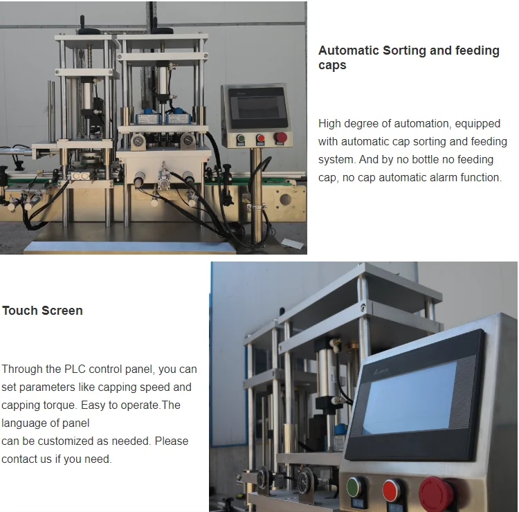 Full Automatic Three(four) Twist Off/lug Cap Glass Bottle Sealing Machines Jar Continuous Vacuum Bottle Capping Machine