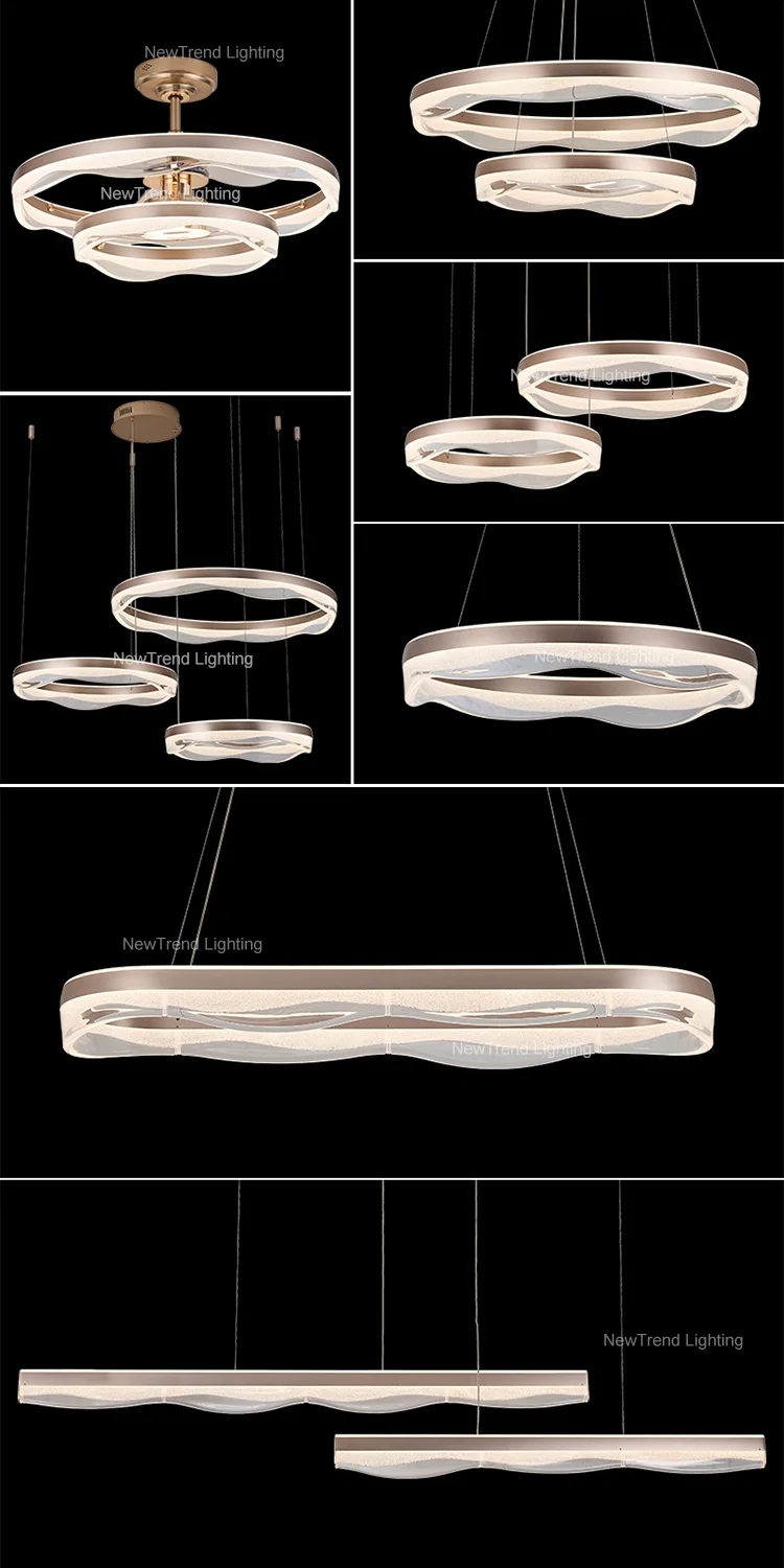 lc9866 contemporary indoor decoration pendant light living dining room restaurant home office acrylic led ring chandelier-2