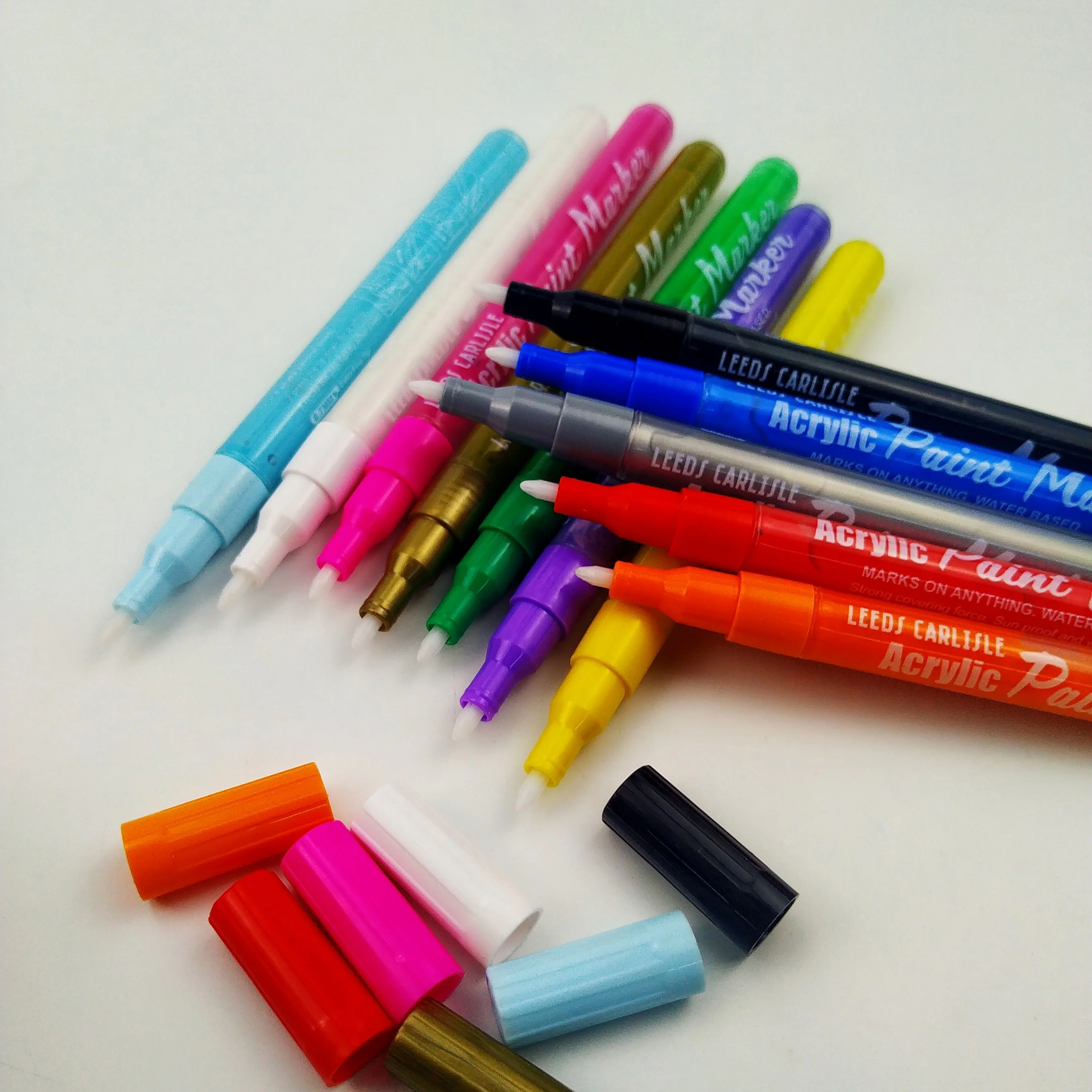 hot sale colors bright color permanent acrylic paint marker pen