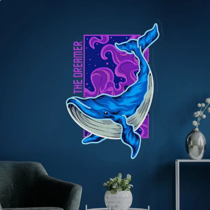 Enseigne Lumineuse Néon Pêche - Décoration LED Canne à Pêche Pour Mur Ou Vitrine