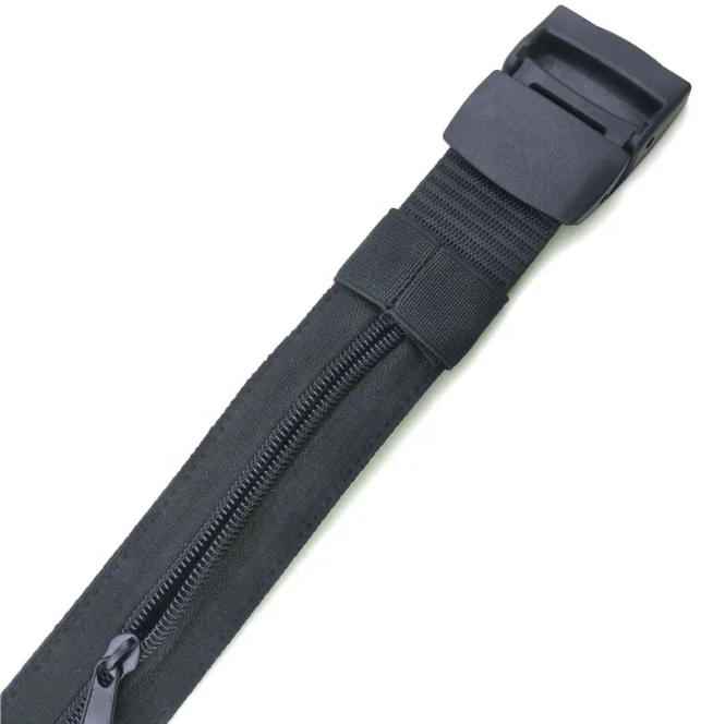 Travel Security Nylon Canvas Belt With Hidden Money Pocket Cashsafe Anti-Theft Wallet