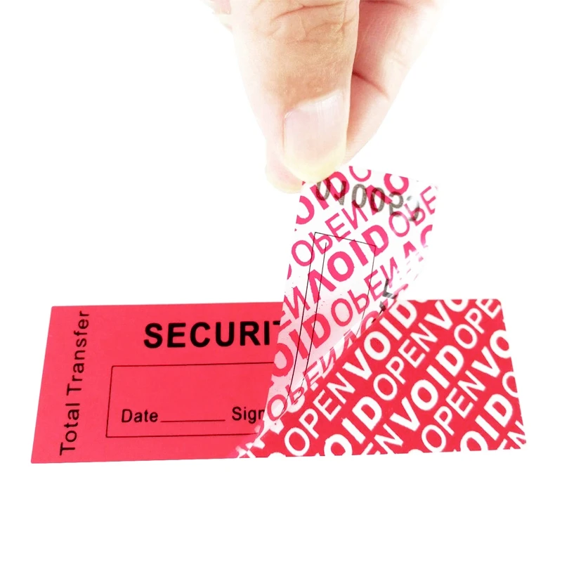 Total Transfer Tamper Evident Label Security Warranty Void Label