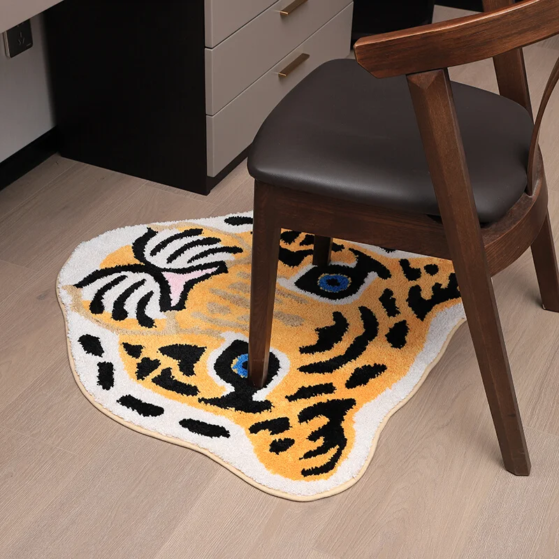 Tiger Shape Rug Tiger Shaped Rug - Cute Faux Tiger Rug for Home & Hotel
