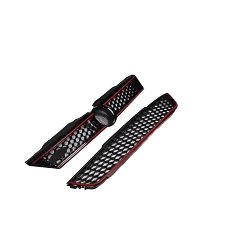 KEBEL New ABS Plastic Black Painted Honeycomb-Style Front Bumper Upper Lower Grille for VW Jetta 2011-2011 Mk6
