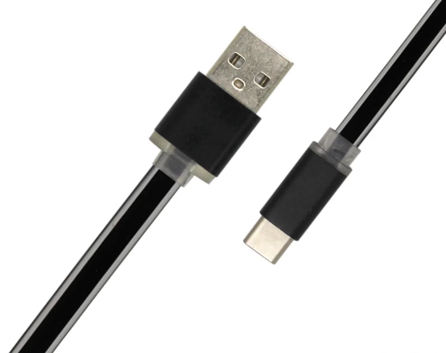 Toneflake × WAGNUS USB Cable Toneflake × WAGNUS USB Cable Orange color flat usb to usb type c