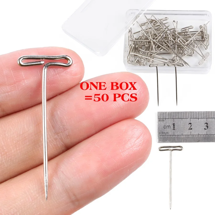 Wholesale Factory Price 38mm Long T-pins Sewing Hair Needles