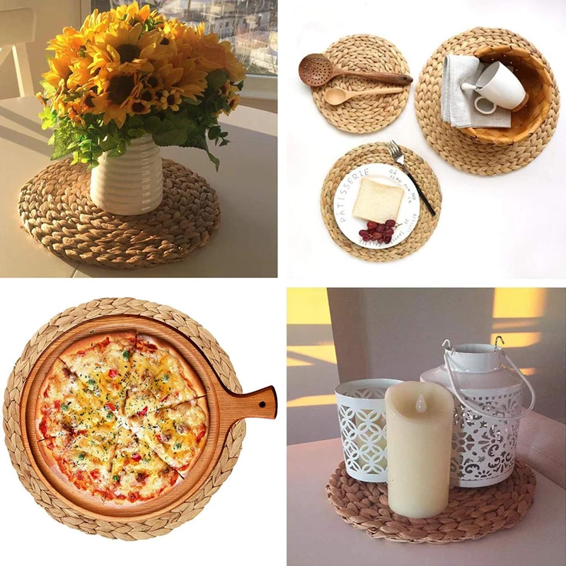 Starunk Hot Selling Round Water Hyacinth Dinner Pad Mat Placemat For