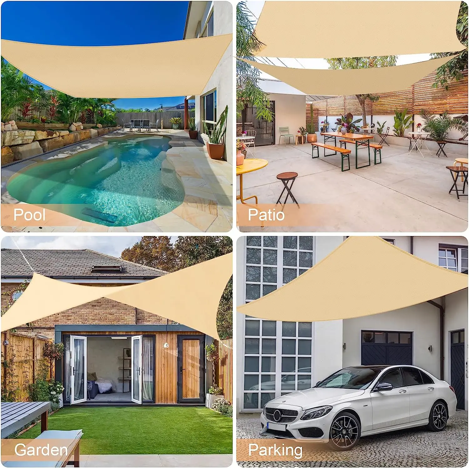 3m X 3m Shade Sail Sun Shade Sail Stretch Shade Canopy - Buy Shade Sail ...