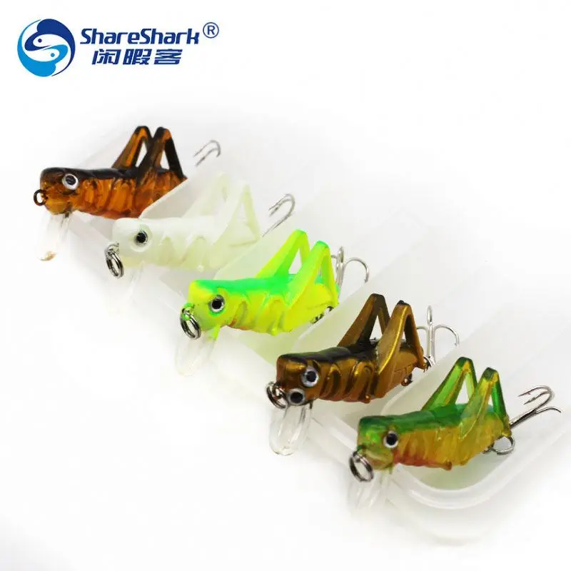Leurre De Pêche Locust Crankbait Topwater - Sauterelle, Double Crochet, 5 Cm, Boîte
