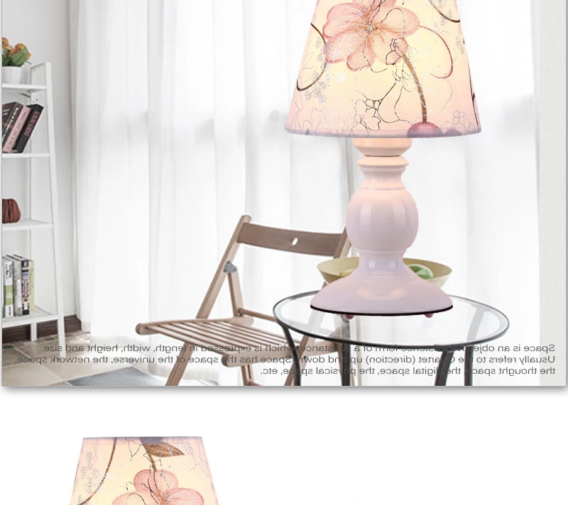 Factory direct sales decor hotel indoor bedside modern fabric art design creative table lamps