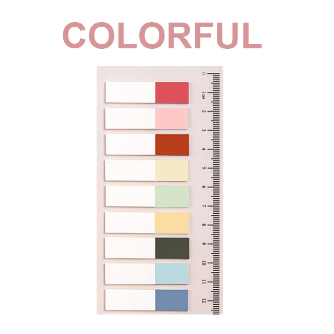 Adhesive Custom Promotional Transparent Sticky Planner Page Flag Color Printed Sticky Note