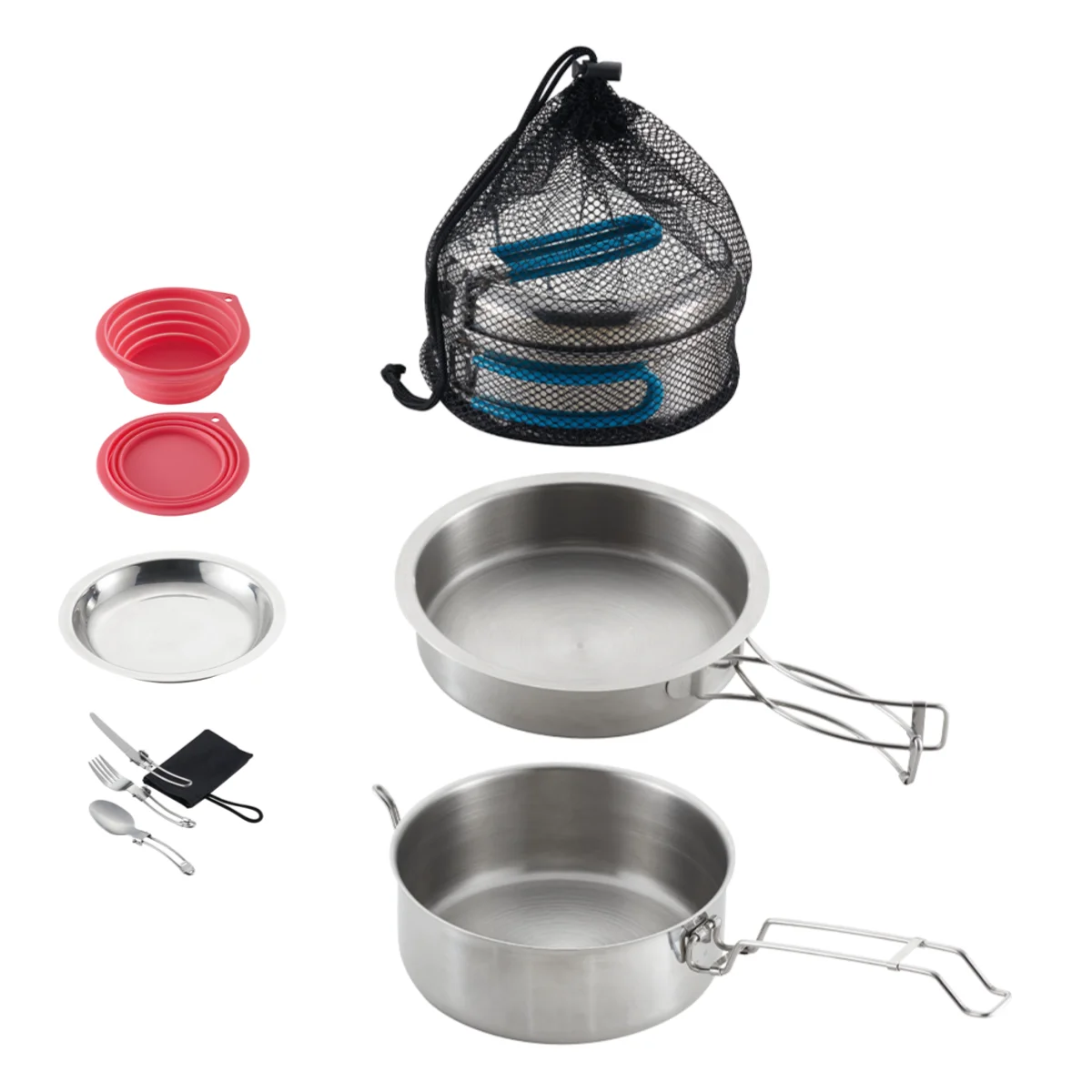 Factory Price Camping Equipment Cookware Korean Stainless Steel CampingCookware Set