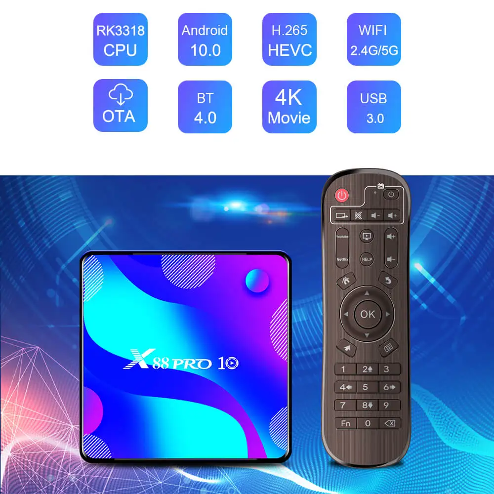 Portrait Screen Supported 4K Digital Signage Media Player Box 4GB RAM 32GB 64GB ROM 4K IP Smart Android TV Box