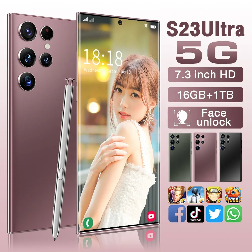 Mobile Phone S23 Ultra 7.3 Inch 16GB+1tb Face ID Unlocked Cellphones 10  Core 5g Smartphones for Samsung Android - China Mobile Phone and Smart Phone  price