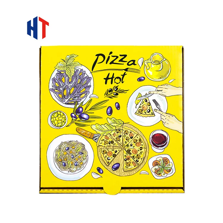 High Quality Delivery Custom Size Printed Design Food Takeaway Box for Pizza