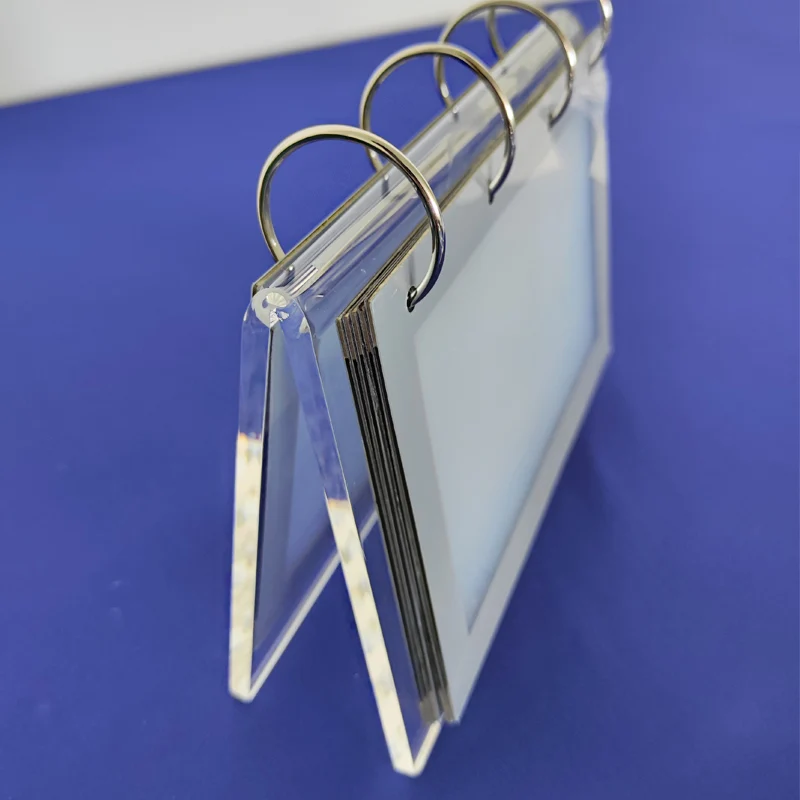 Acrylic Desktop Calendar Holder V Shaped Desk Pad Calendar Holder