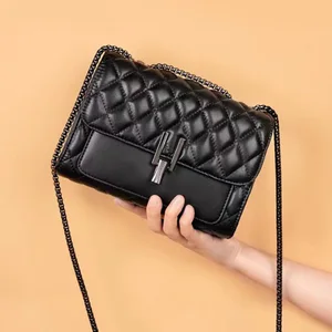 Factory price fashionable shoulder bag leather design chain handbag luxury women's wallet sling crossbody bags