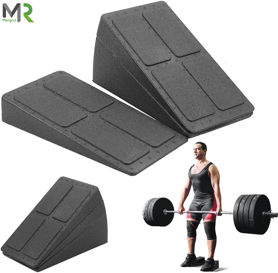 L0101 Adjustable Foam Calf Stretcher Foot Leg Squat Wedge Block Wedge Slant Board