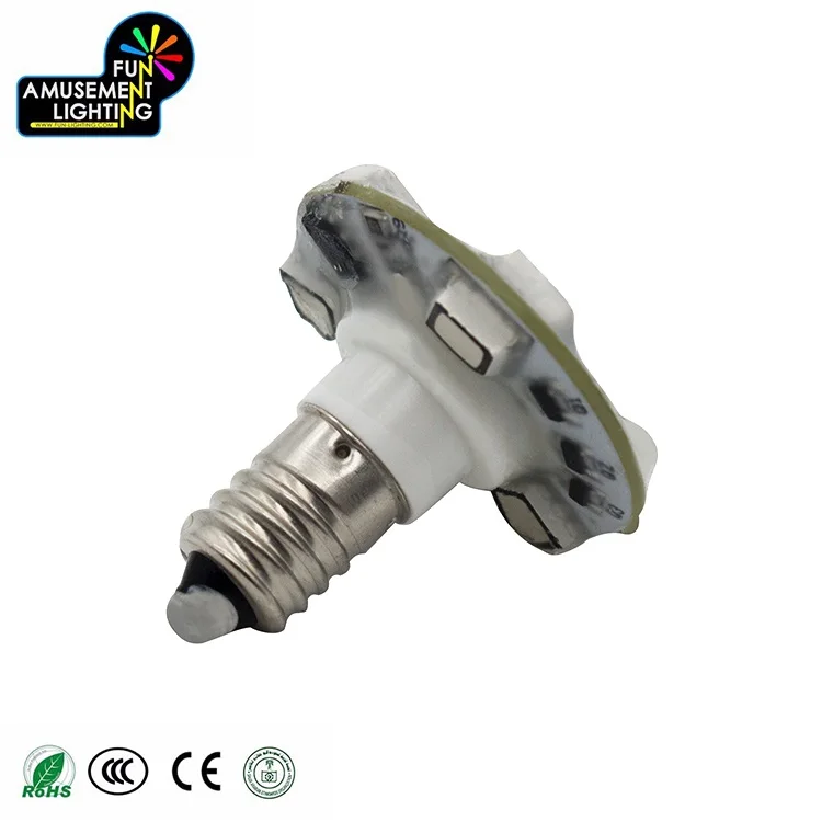 Factory Sale Fun Amusement LED Auto Pixel Cabochon Lamp 24V E10 IP65 Plastic Body for Theme Parks and Nighttime Lighting