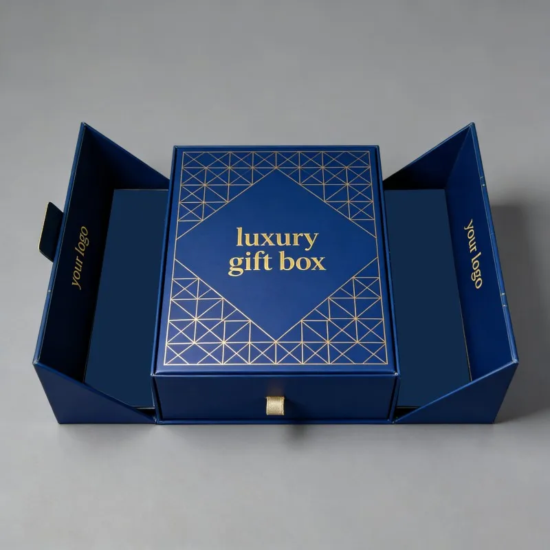 Luksuzna magnetna zatvorena dvostruka vrata prilagođena papirna kutija za recikliranje perika crveno vino šal parfem poklon kutija