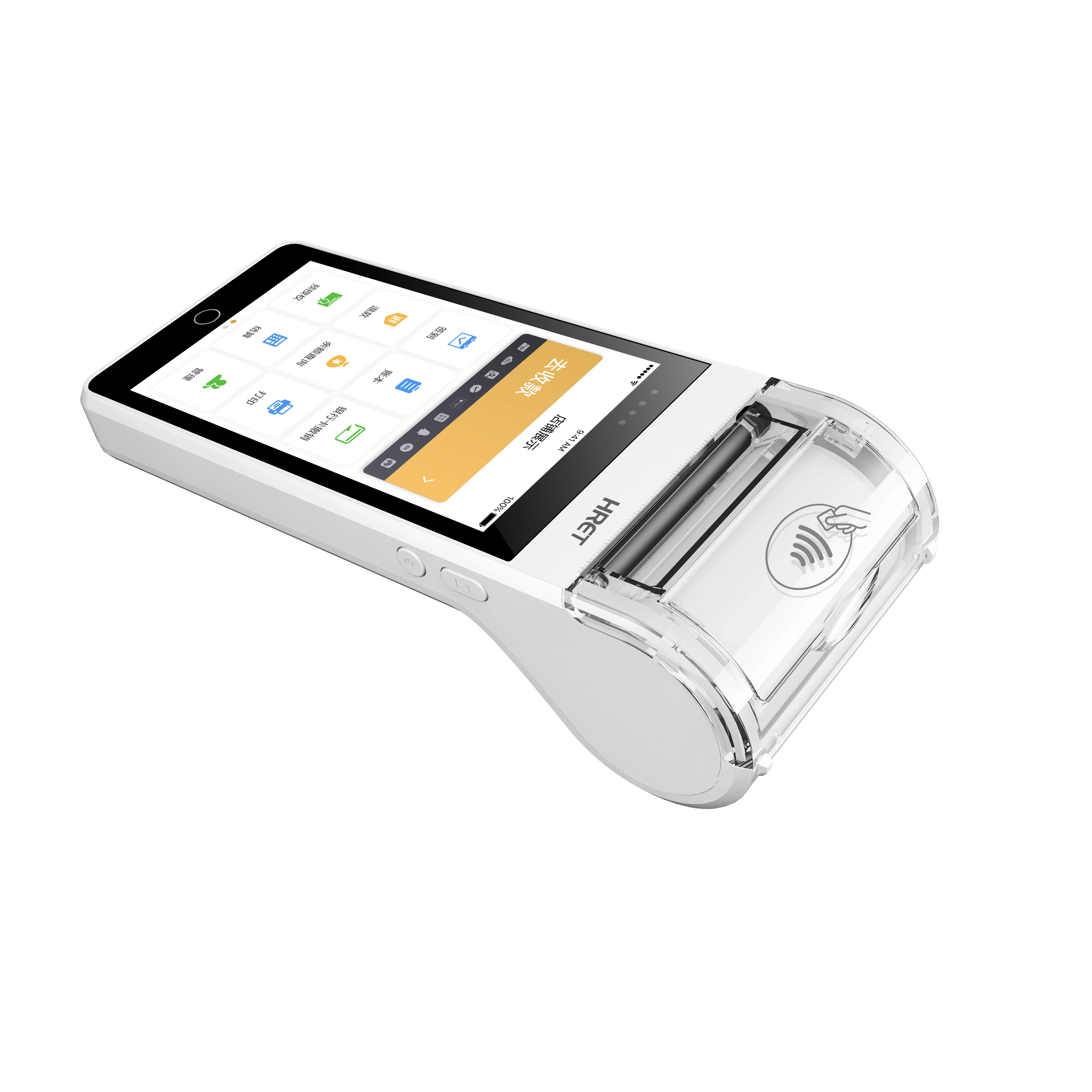 T2N Mobile Android POS Device Touch Screen Handheld Pos 58mm Thermal Printer 5 Inch 4G WIFI Barcode Point of Sale System