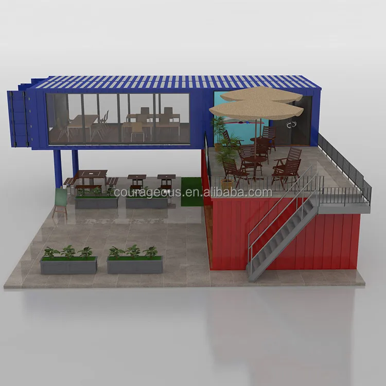 Design Containers Containing Barber Shop and Whisk Beach bar Container Prefab Container Coffe Shop With bar