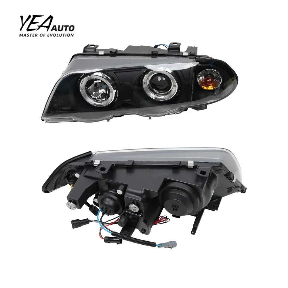 مصباح أمامي LED معدل، إضاءة أمامية لسيارة bmw سلسلة 3 E46 سيدان بأربعة أبواب، إكسسوارات سيارة مصباح أمامي 1998 - 2002