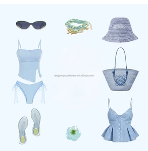 Custom Recycled Swimsuits Two Piece Sexy Bikini Set High Quality Luxury High Waist Swimwear Woman