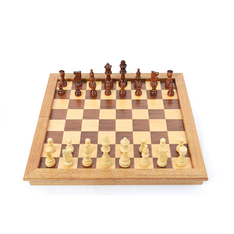 Compra online de Conjunto portátil de madeira para jogo de tabuleiro, jogo  de xadrez com caixa de armazenamento, estratégia chinesa clássica