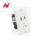 UL cUL USA 2.1A 2 Port USB Wall Socket with 20A Tamper Resistant Receptacle