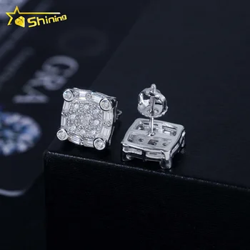 Orecchini Da Uomo 7 Mm Rotondi Con Fondello A Vite Hip Hop - Foto 7