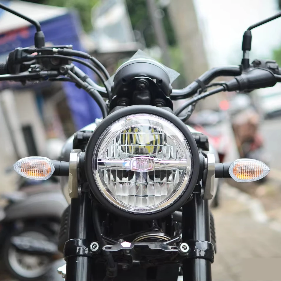 Custom Motorcycle Modified Headlight For Bike Dual Twin Headlights