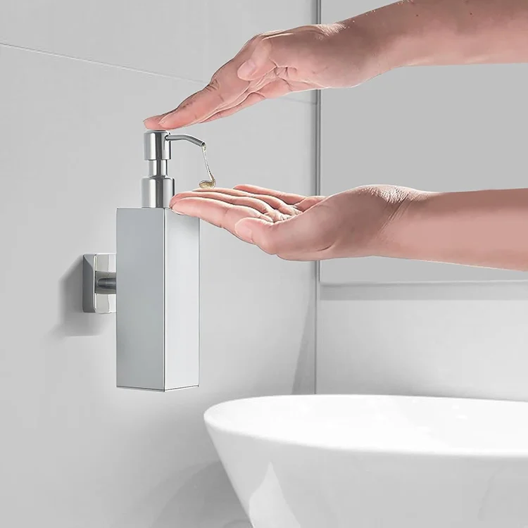 Stainless Steel Wall Mounted Liquid Soap Dispenser For Bathroom