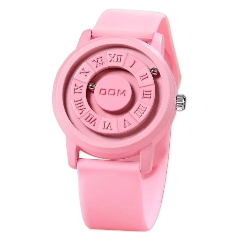 DOM M1345 Trend Concept New Personality Men's Watch Creative Scrolling Pointer Magnetic Force Fashion Watch for Men Waterproof