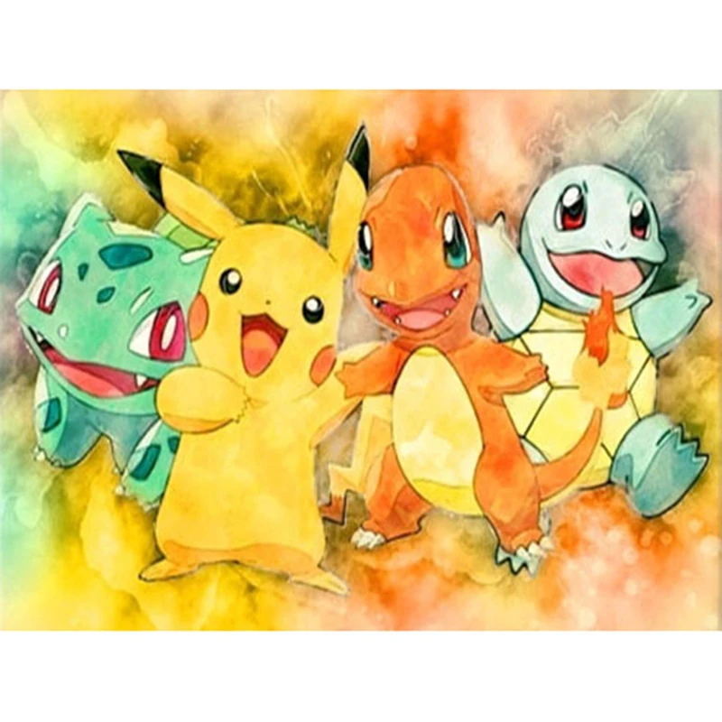 5D DIY Diamond Painting Cartoon Pokemon Cross Stitch Full Round/Square  Diamond Embroidery Mosaic Pictures Decor Diamond Art Gift - AliExpress