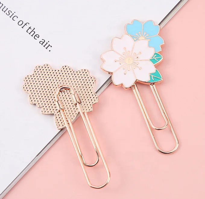 Custom Enamel Metal Paper Clips Bookmarks Office and School Stationery Supplies Novelty Gifts Lapel Pins