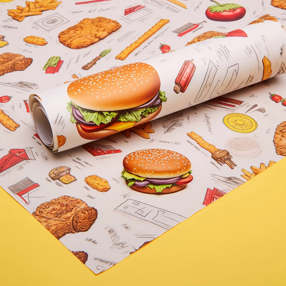 Bundt Hamburger Sandwich Food Wrapping Empty Bulk Wholesale Popcorn Greaseproof Burger Patty Baking Papers Custom