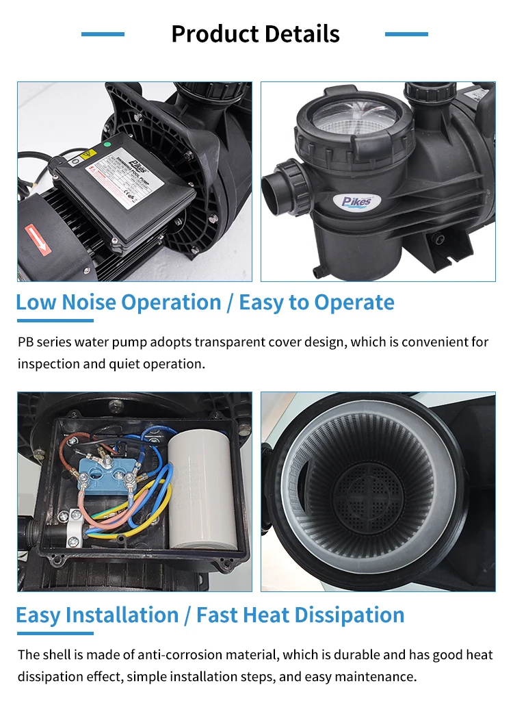 Pikes 1.2HP Pool Water Pump - Efficient & Reliable Circulation