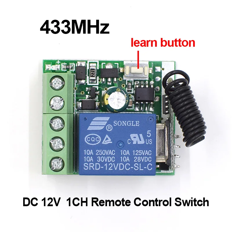 433MHz Universal 1CH Remote Control Switch Receiver Module For Fan