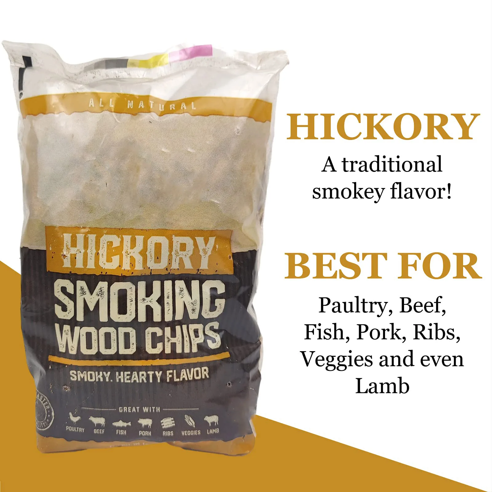 Hardwood Smoking Chips Variety Pack 3 Different Flavors Apple,Hickory