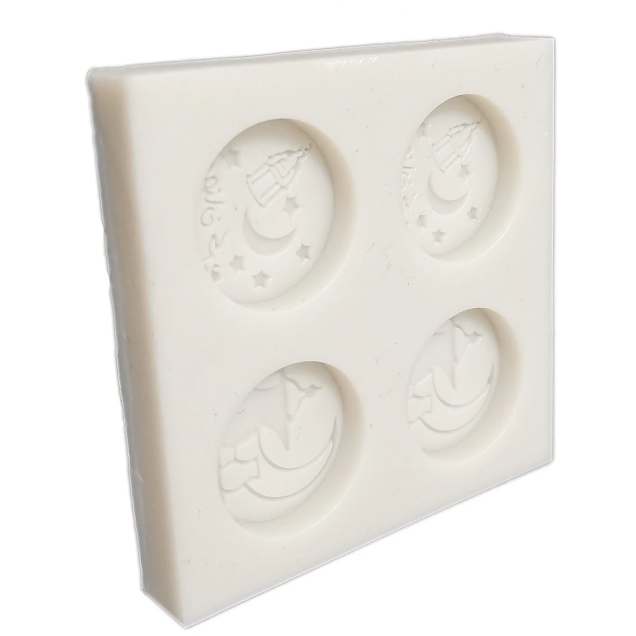 Square 3D Different Arabic Islamic Teapot Light Moon Star Diy Silicone Cake Fondant Decoration Mold