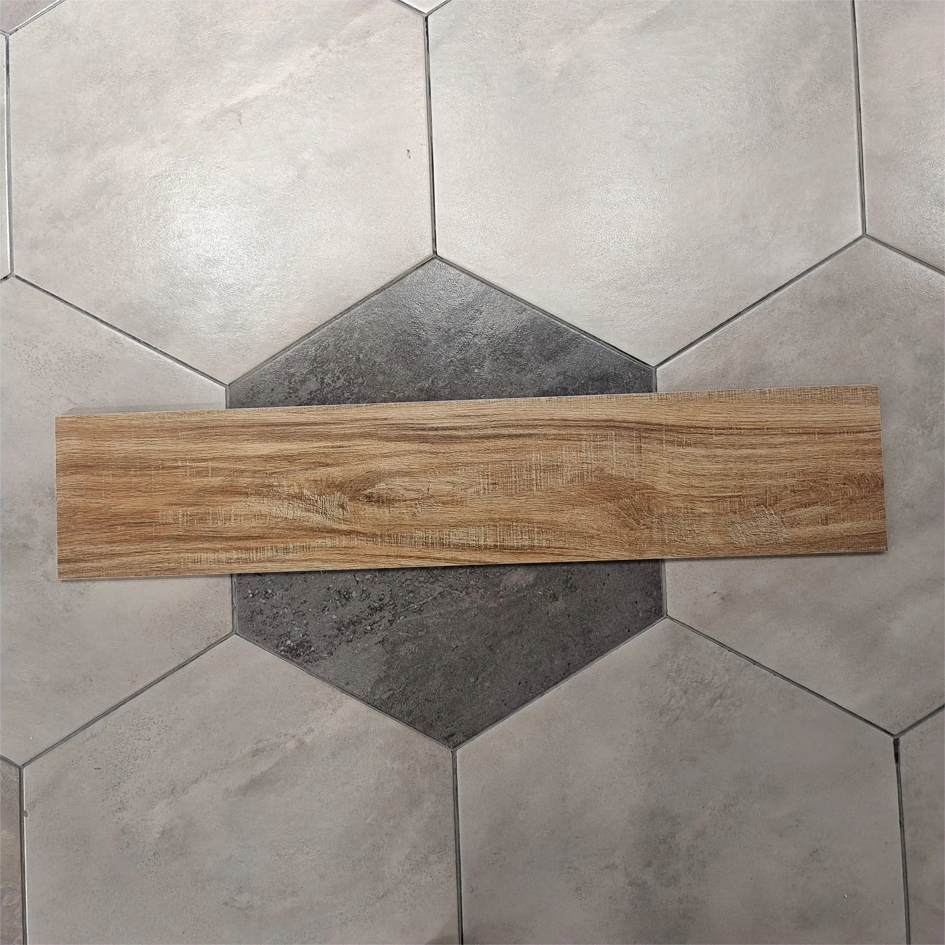 200x1000mm Full Body Wooden Ceramic Tiles For Living Room Solid
