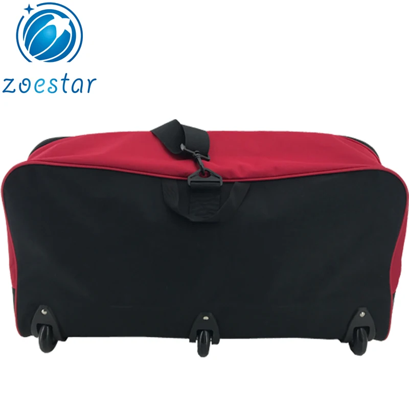 Large Folding Duffel Bag with Wheels Collapsible Rolling Travel Jumbo Cargo Trolley Wheelie Bag details