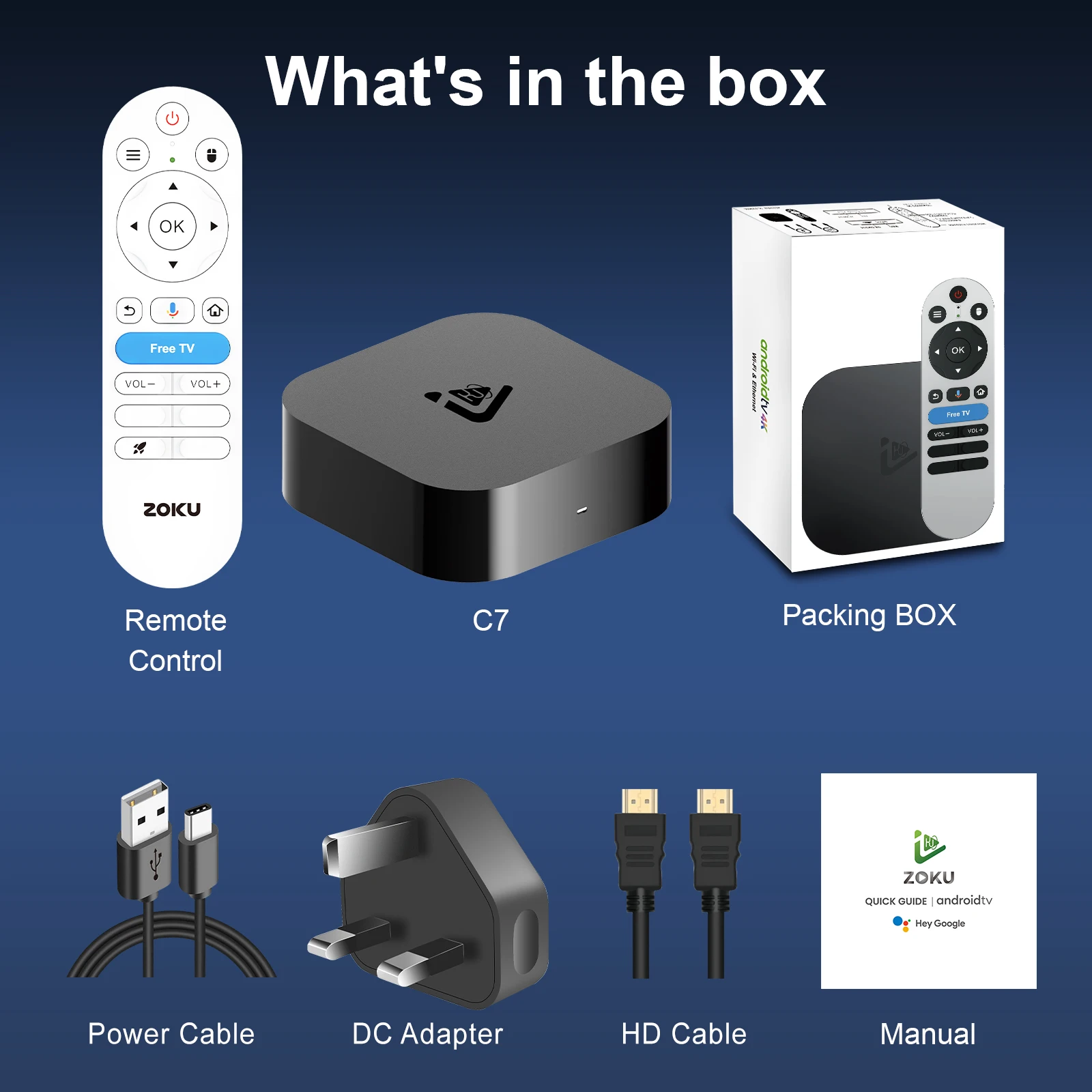 Zoku C7 OTT Smart TV Box - High-Speed Streaming Device