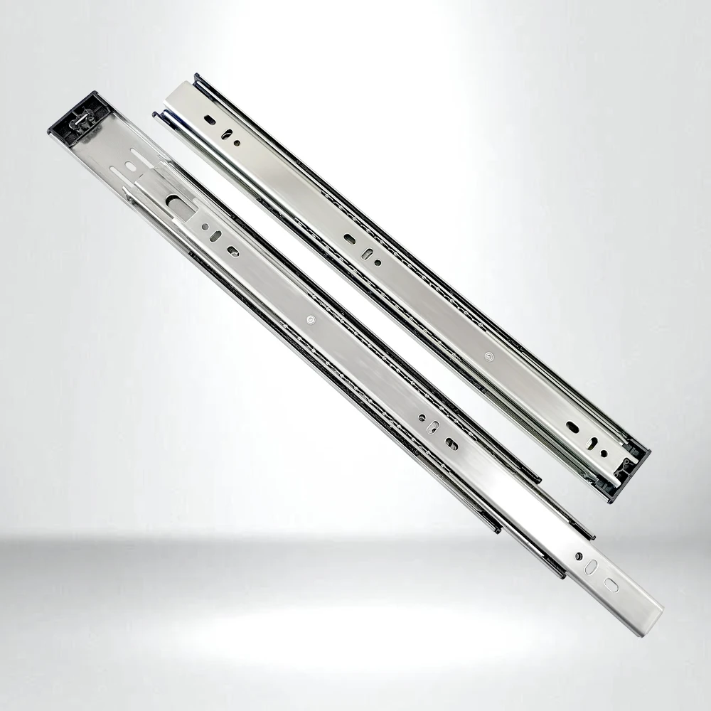Convenient Installation 45MM Telescopic Rail Correderas Full Extension Rail Drawer Channel Ball Bearing Cabinet Drawer Slide
