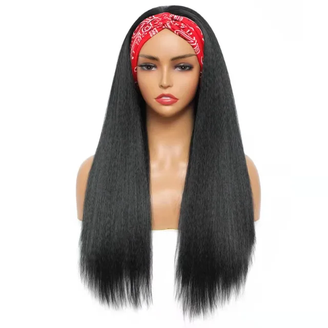Black HeadBand Wigs for Women Synthetic Long Wigs for Women