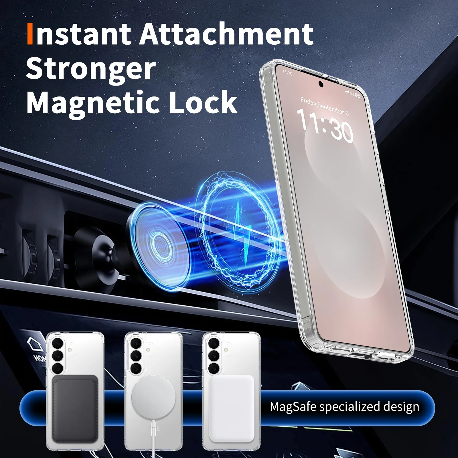 product laudtec customize anti fall hard magnetic waterproof tpupc phone cover for for s26 edge protective phone case clear shockproof-6