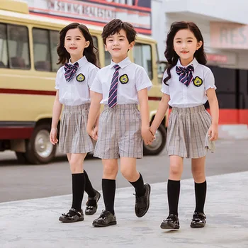TYP3097 Wholesale Kids Clothes Children Boys Shirt Girls Skirt Dress Kindergarten Preschool Primary School Uniform