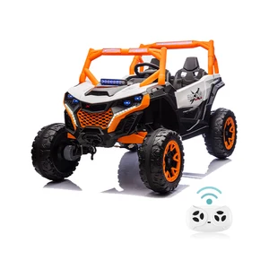 Unisex Newest Baby 4-Wheel Electric Ride-On Toy Car 2-Seaters Drive Toy Vehicle Remote Control Plastic Battery-Powered Kids Car